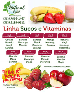 Nove tipos de mix de frutas congeladas.